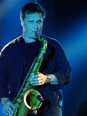 Golden Earring guest musician Peter Broekhuizen on saxophone September 22 2007 Ulestraten - RockU 2007 festival